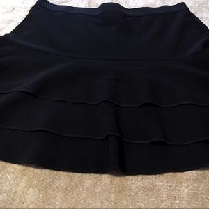 BCBG MaxAzria Layered Black Miniskirt